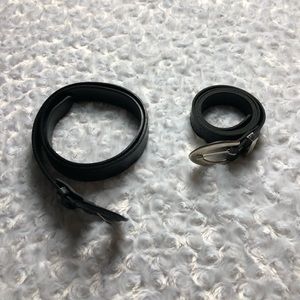 2 Black Unbranded Belts